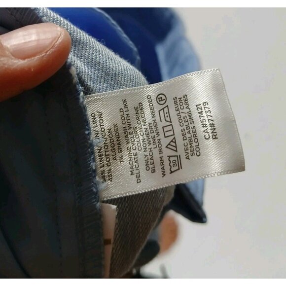 Ann Taylor High Rise Straight Leg Linen Trousers - Picture 5 of 9